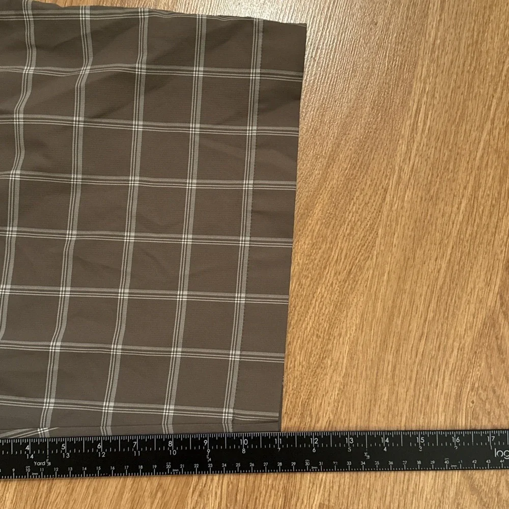 Nike Golf Shorts Men's Size 36 (Act 37) Brown Plaid Polyester /Spandex Stretch‎